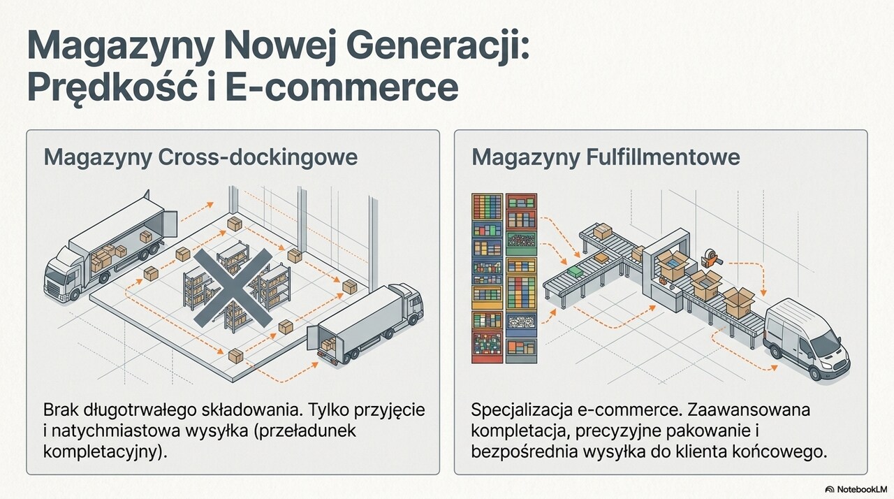 Magazyny nowej generacji czyli fullfilment i cross docking infografika
